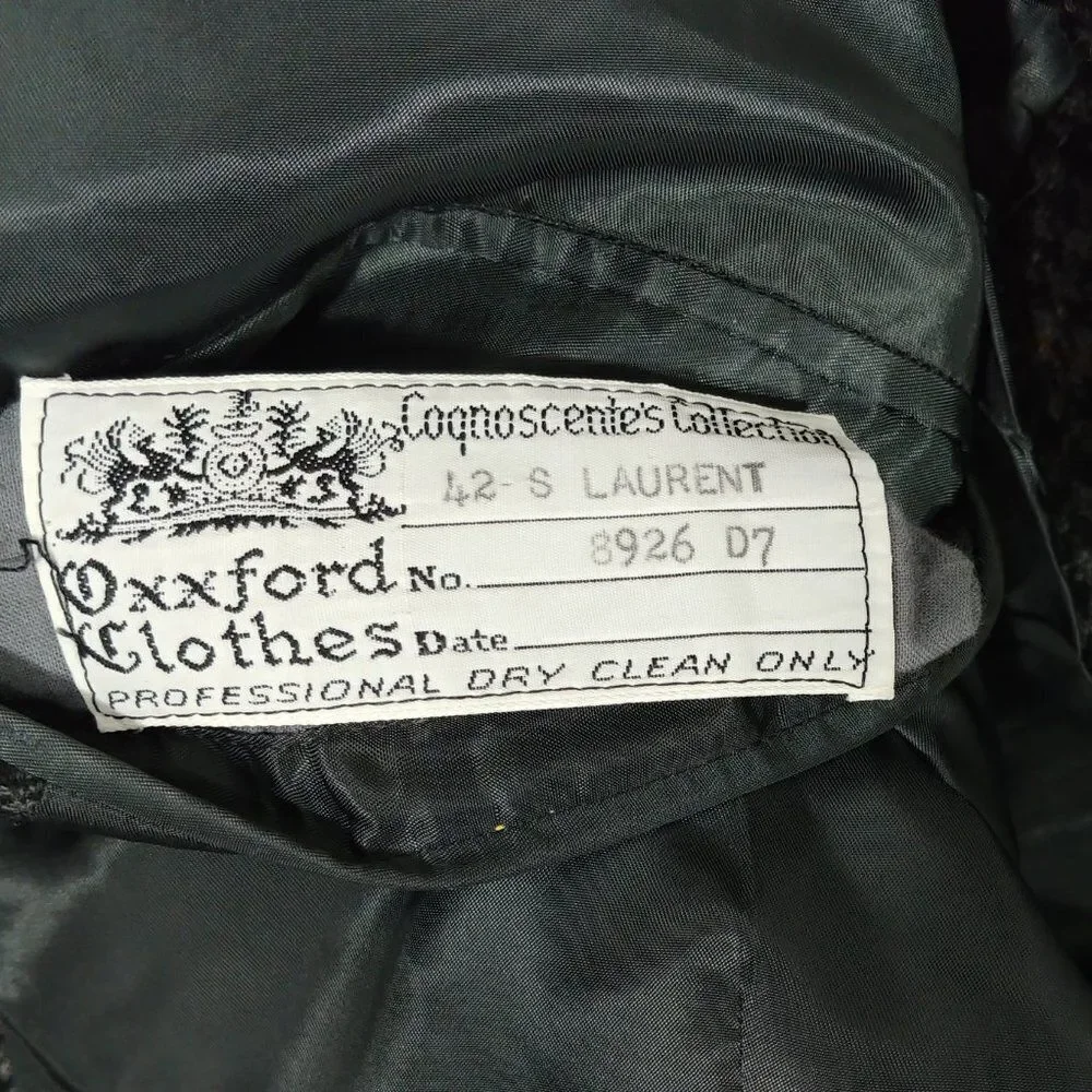 Oxxford Clothes Houndstooth WIndowPane Jacket 42R